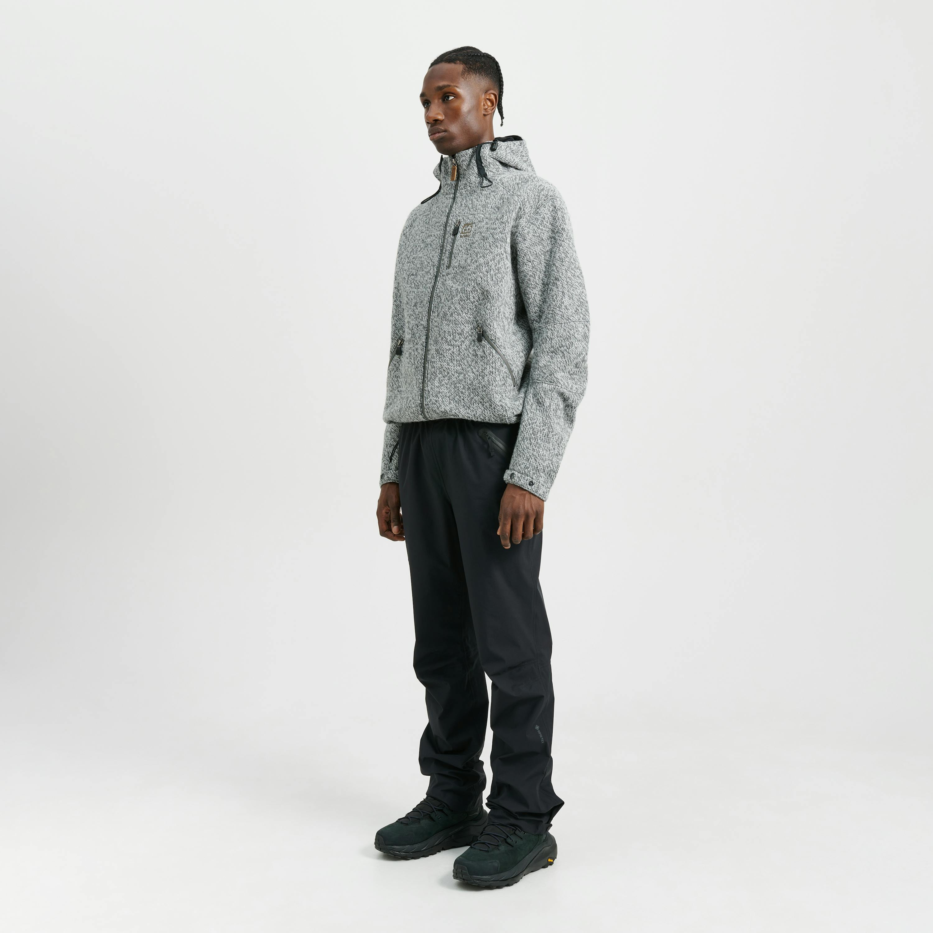 Vindur Fleece lined hooded wool jacket (Unisex) - 3