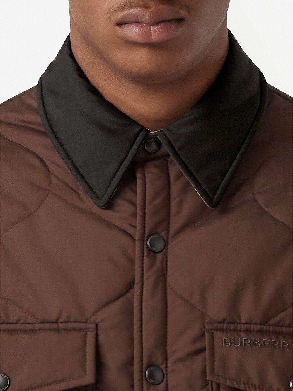 REVERSIBLE CHECKED QUILTED OVERSHIRT - 2