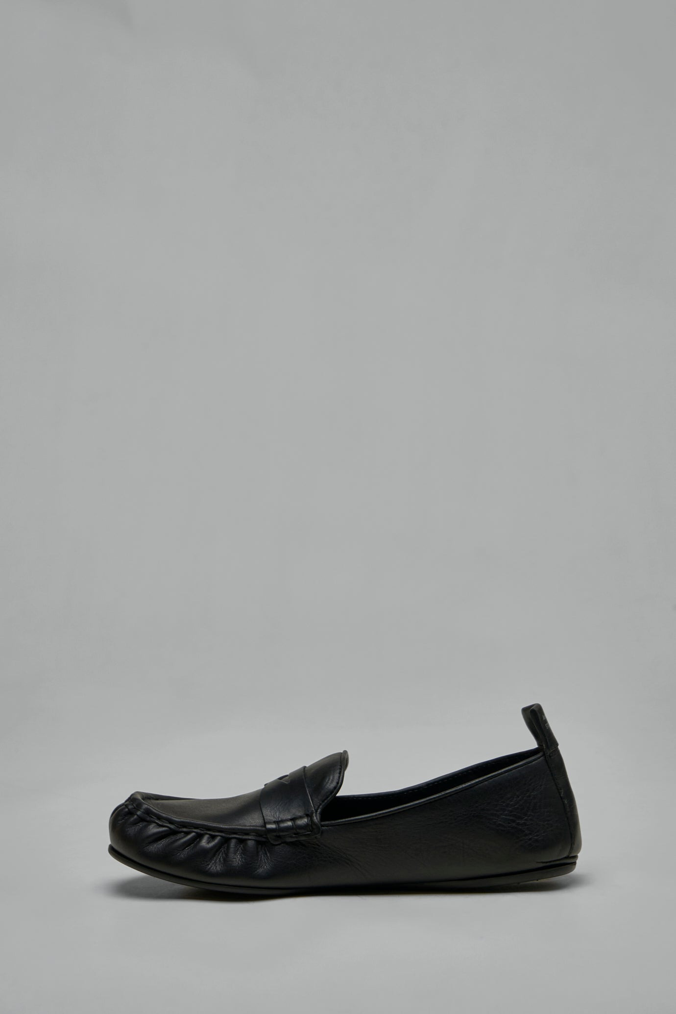 Leather Loafers with Saddle Strap - 3