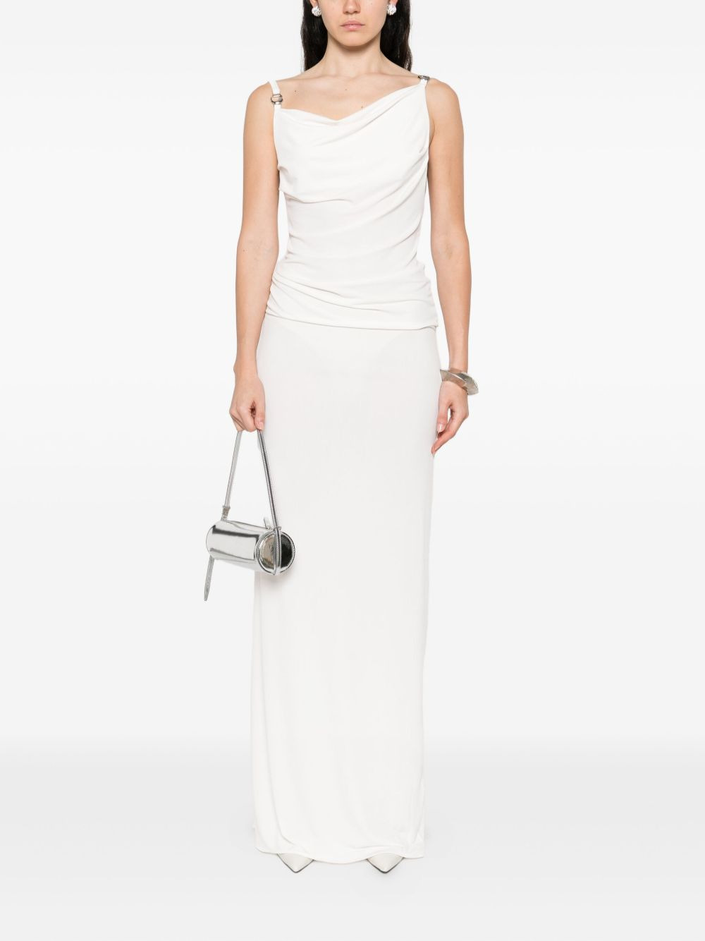 cowl-neck strap dress - 2