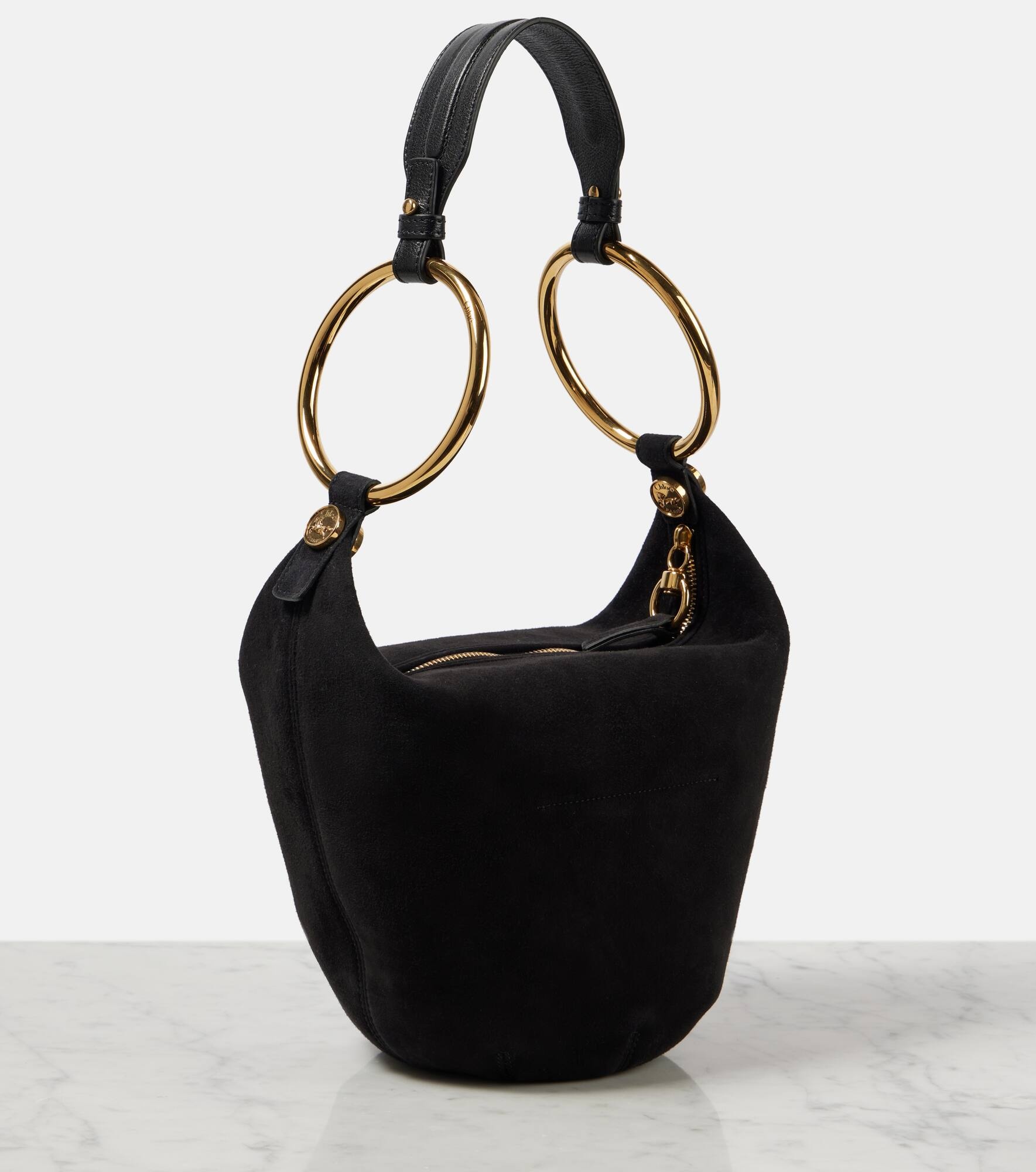 Bracelet Medium suede shoulder bag - 4