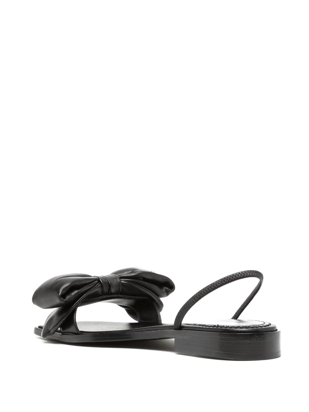 leather bow sandals - 3