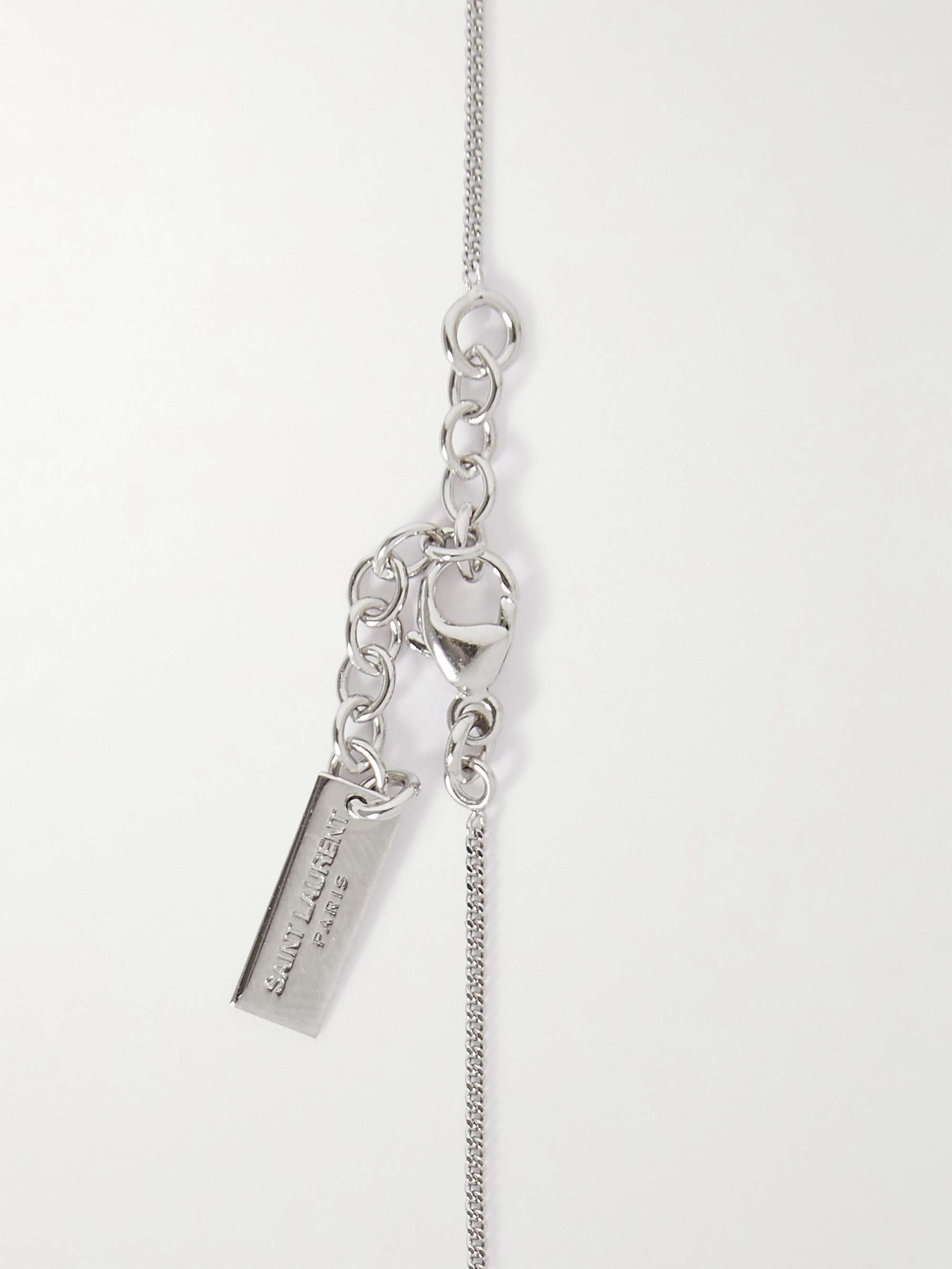Saint Laurent Women Logo-Detailed Silver-Tone Chain Bracelet - 5