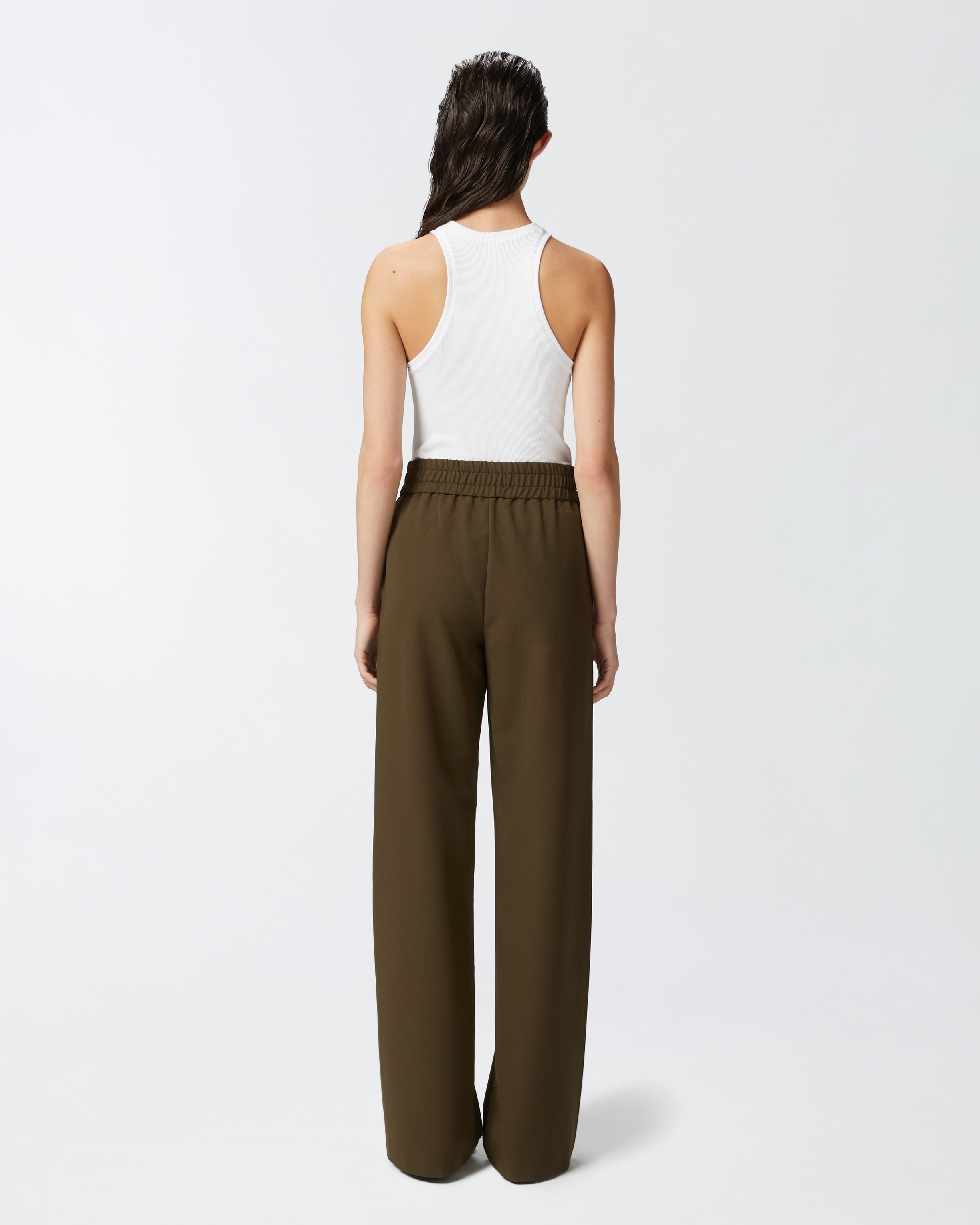 CREPE TROUSERS WITH GATHERING AT THE WAIST - 4