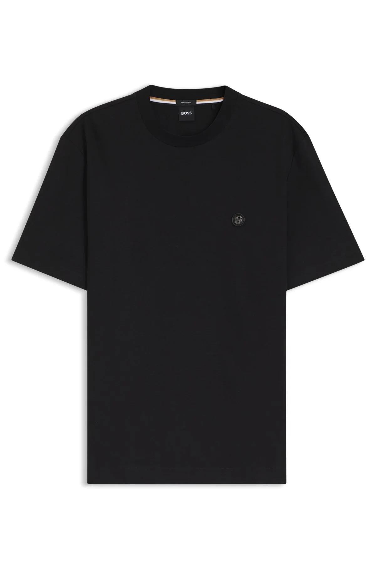 MERCERIZED-COTTON T-SHIRT WITH DOUBLE B MONOGRAM - 1