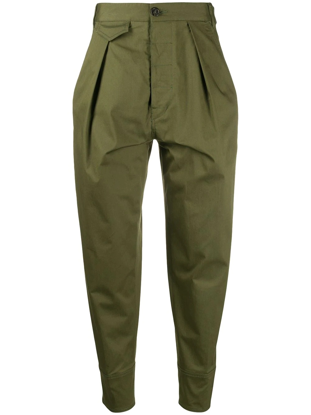 high-waisted tapered trousers - 1