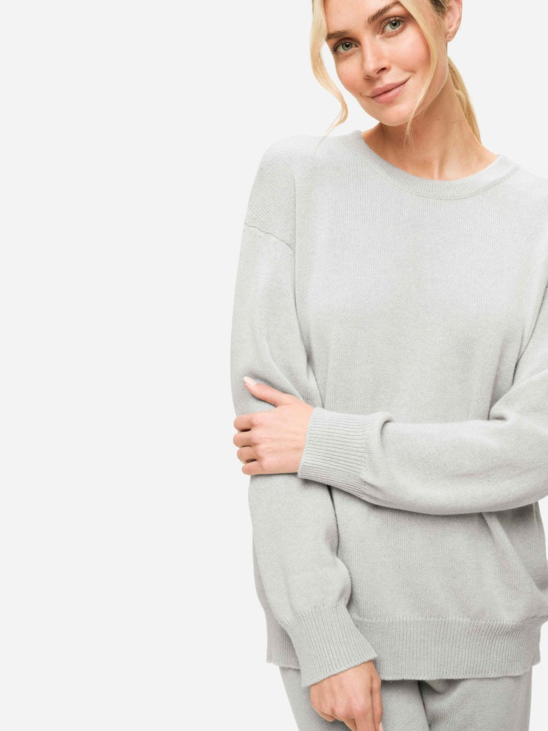 Women's Relaxed Sweater Daphne Cashmere Silver 6