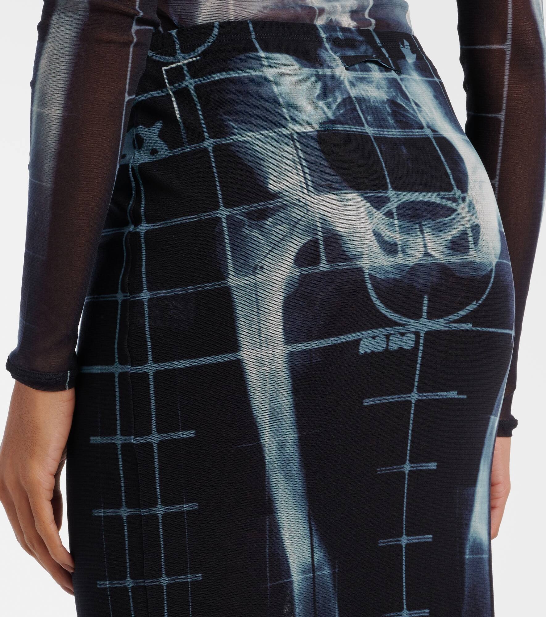 Squeletor semi-sheer mesh maxi skirt - 5