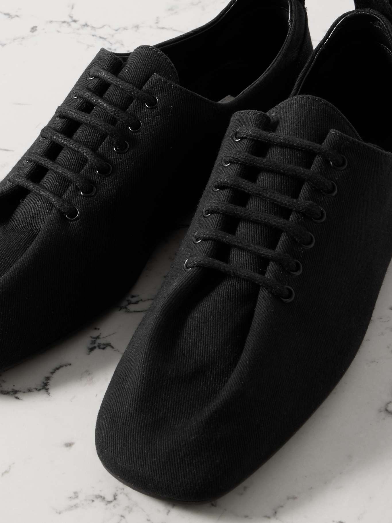 Recycled cotton-twill sneakers Black - 4