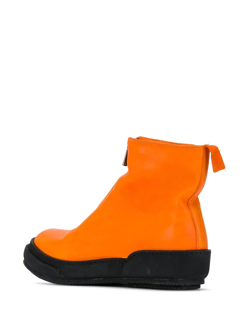 color-block front-zip boots 3
