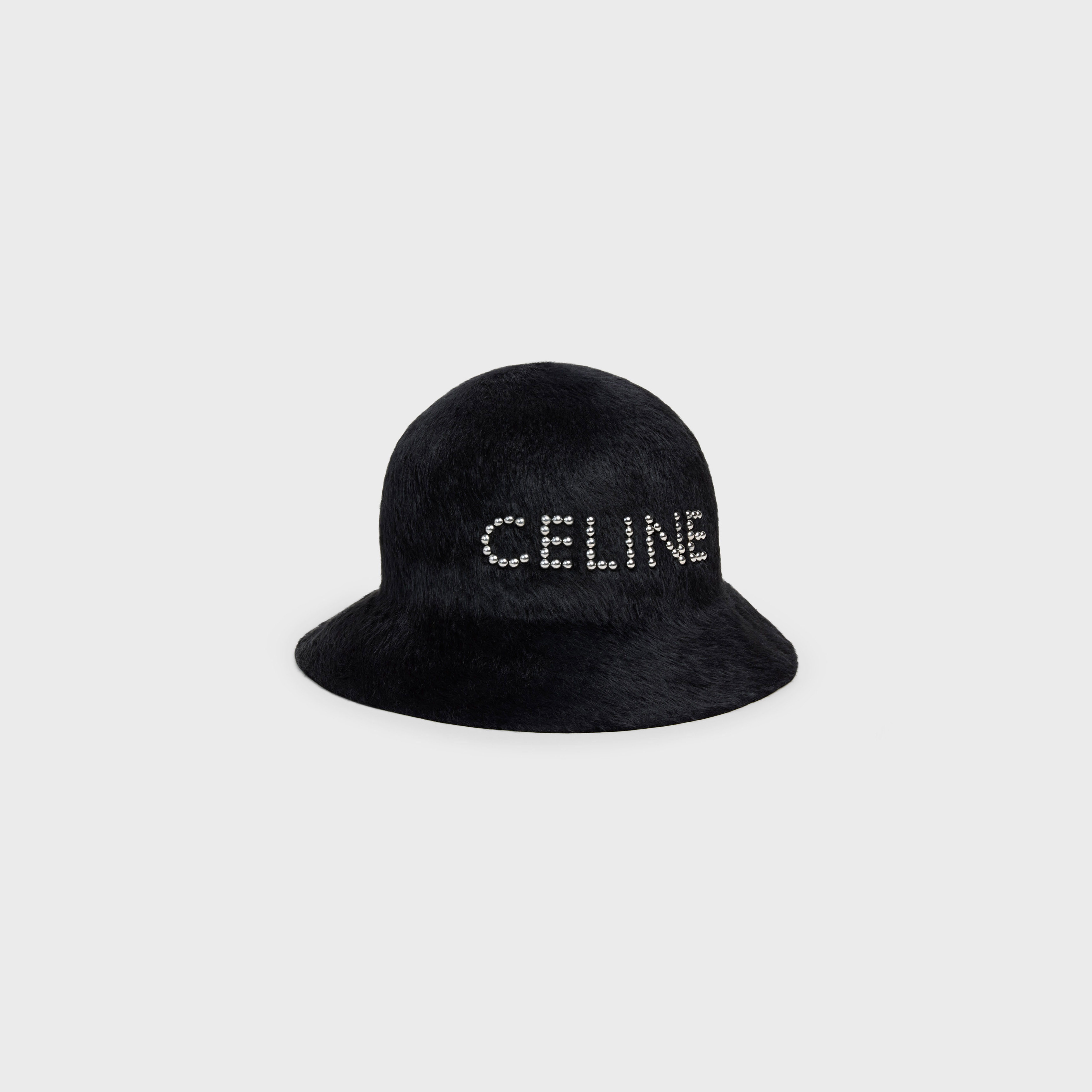 CELINE CLOCHE HAT WITH STUDS IN FELT - 2