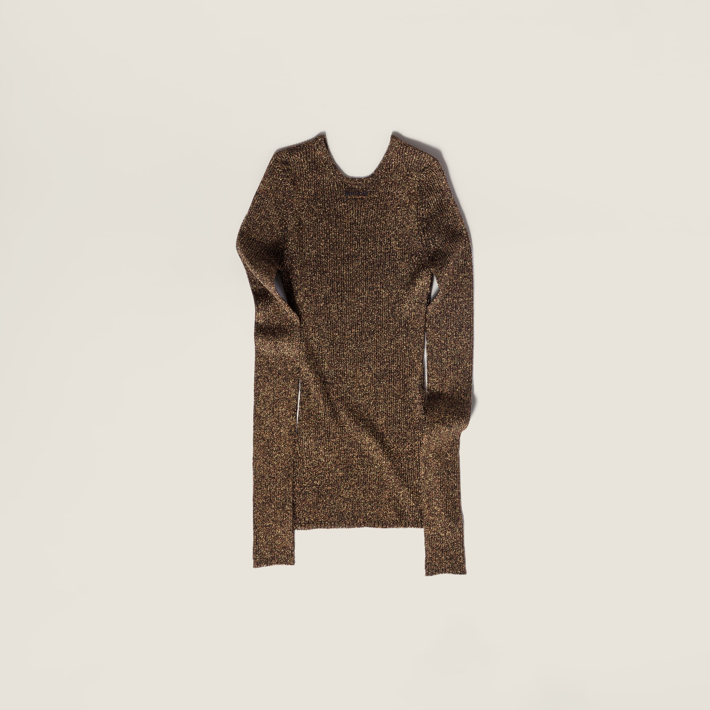 Lamé crew-neck sweater - 1