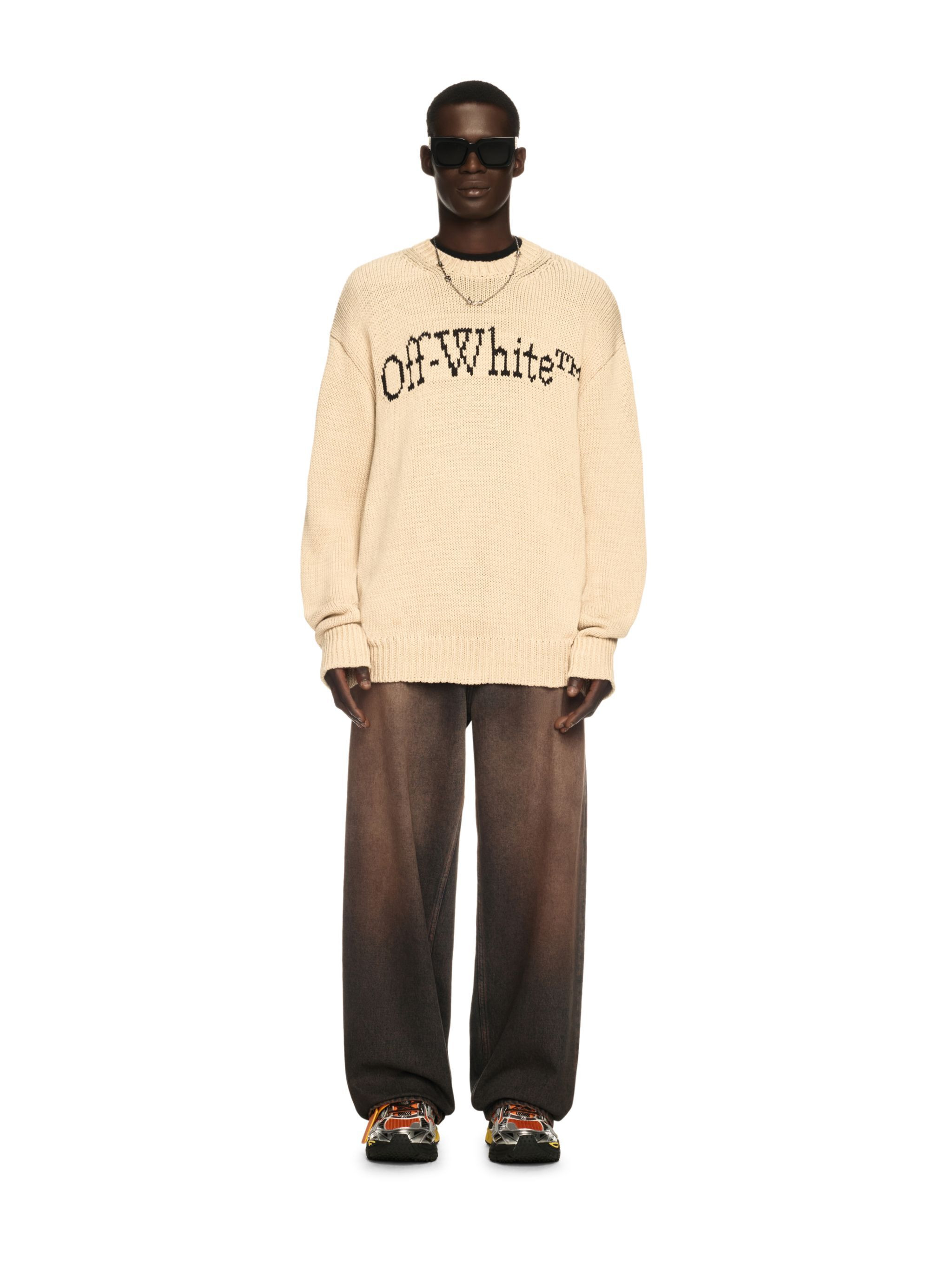 Cream Big Bookish Knit Sweater - 3