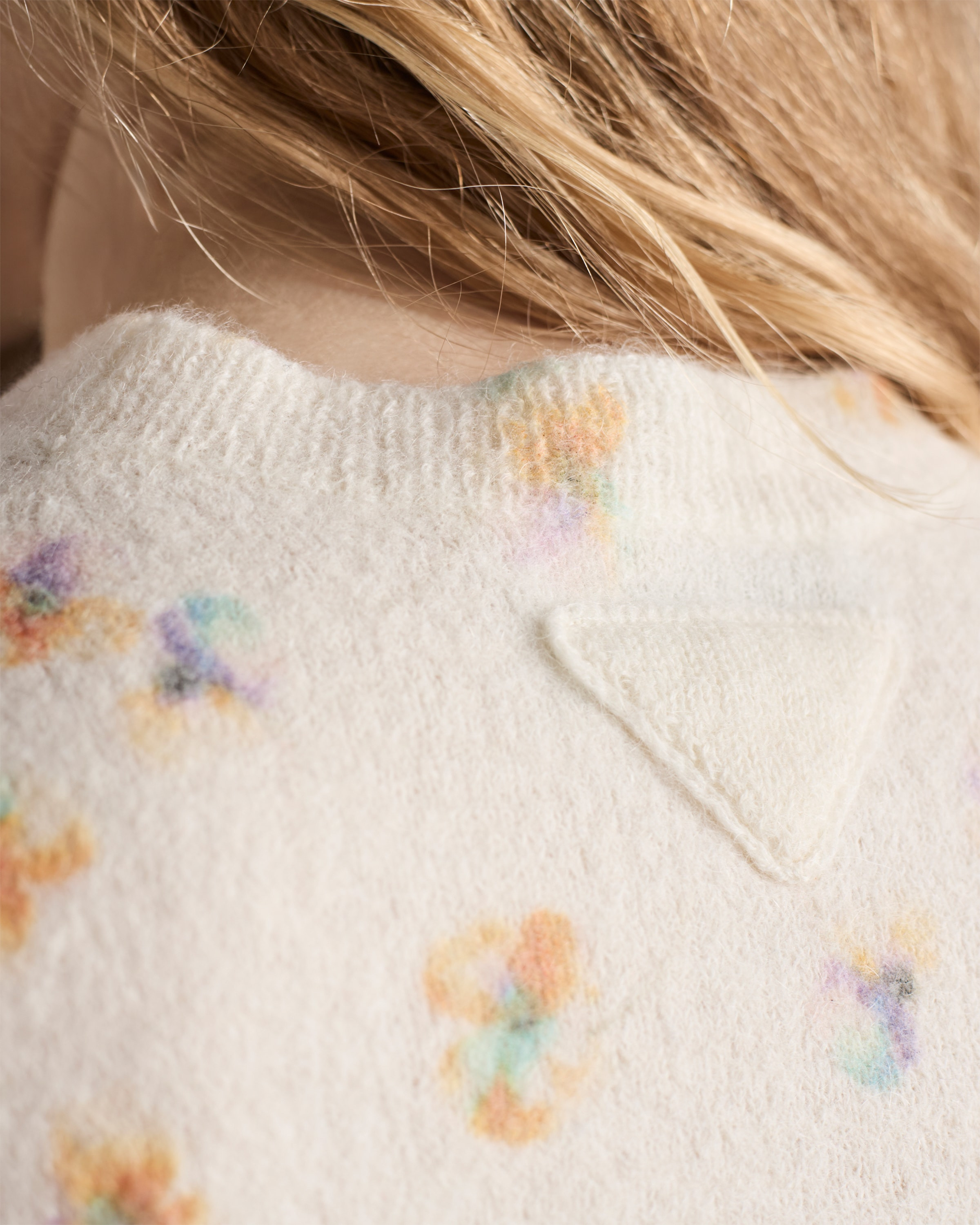 Floral print wool crew-neck sweater - 4