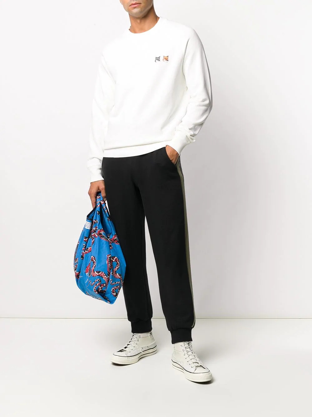 fox patch crewneck jumper - 2