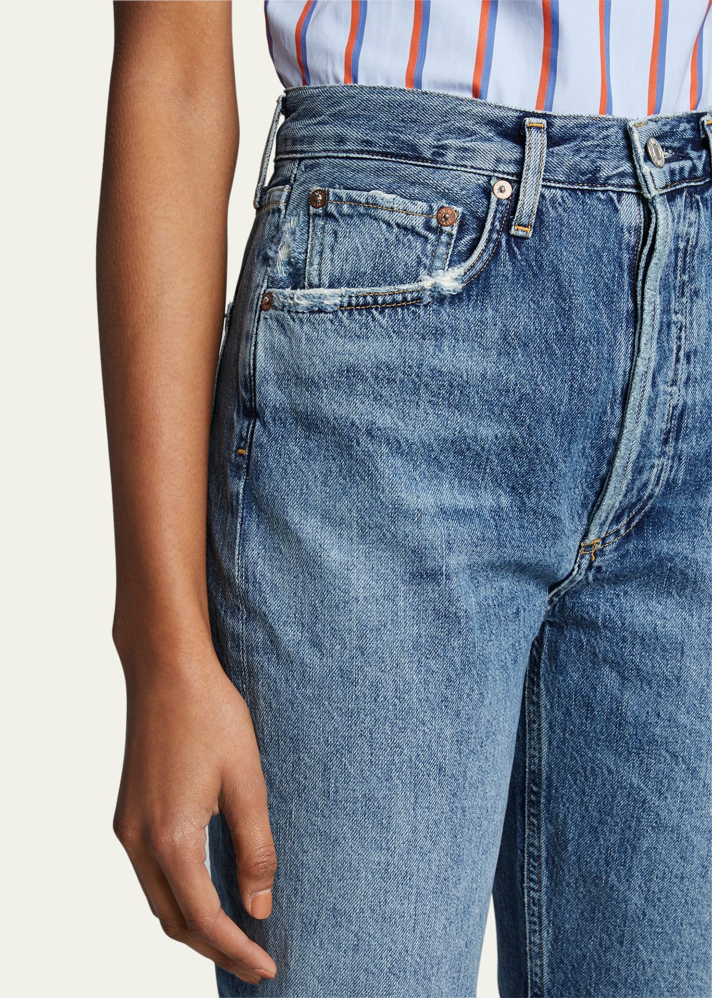 Riley High-Rise Straight Crop Jeans - 5