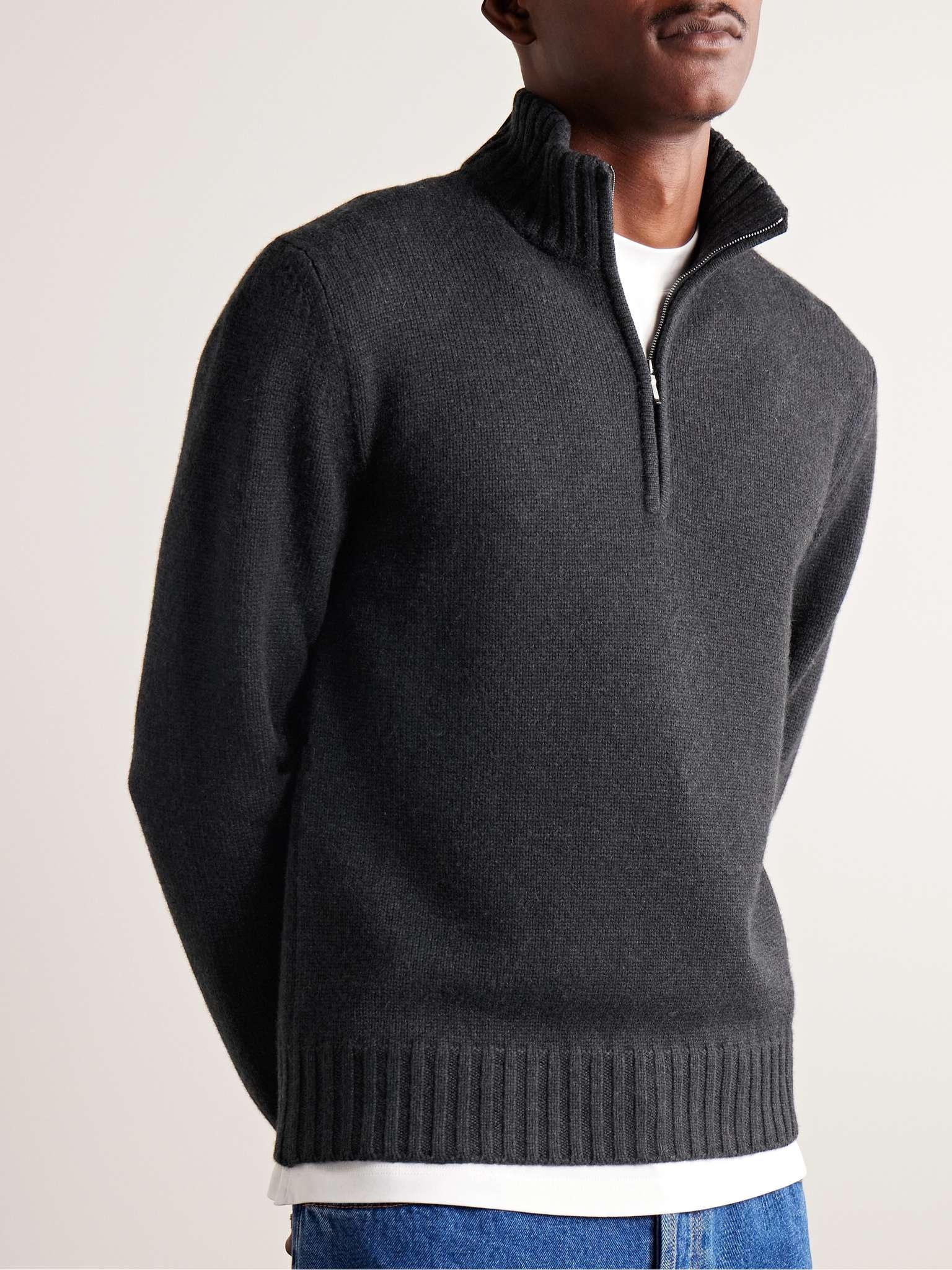 Cashmere Half-Zip Sweater - 3