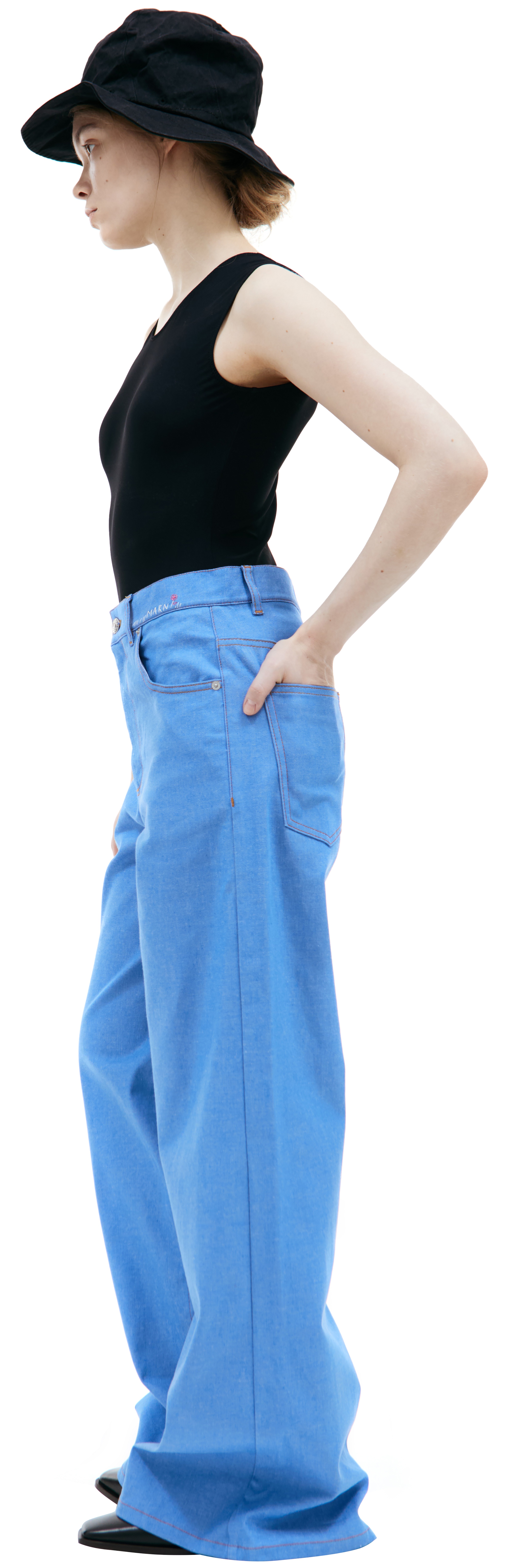 EMBROIDERED LOGO JEANS - 2
