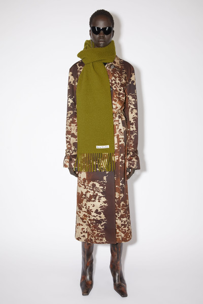 Acne Studios Wool fringe scarf - Olive green outlook