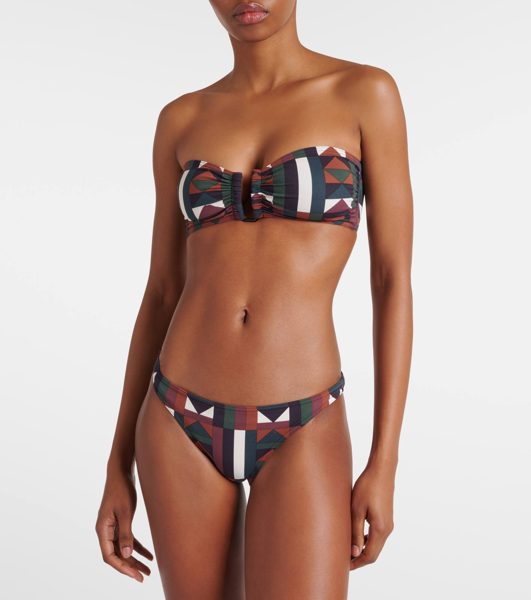 Zoom printed bandeau bikini top - 2