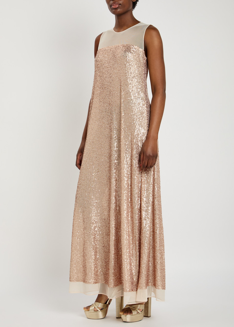 Norma Kamali Sequin-embellished Mesh Maxi Dress - 2