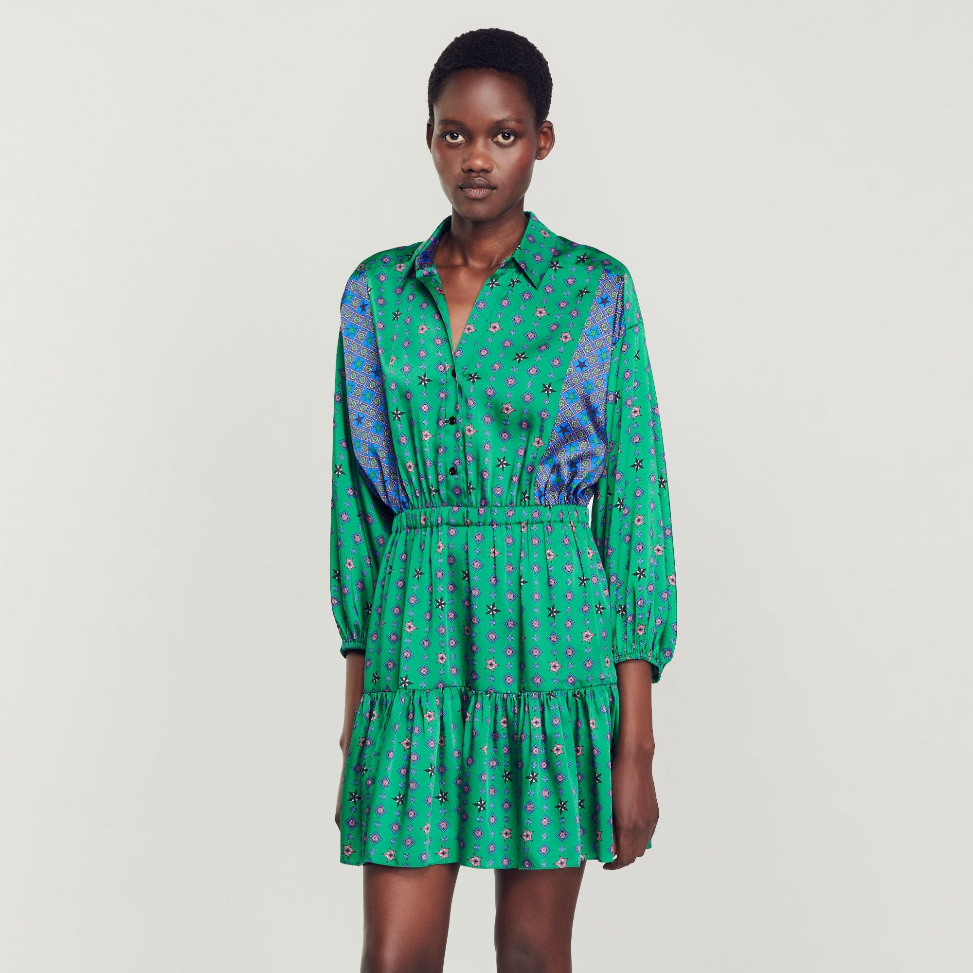 PRINTED SHIRT DRESS - 5