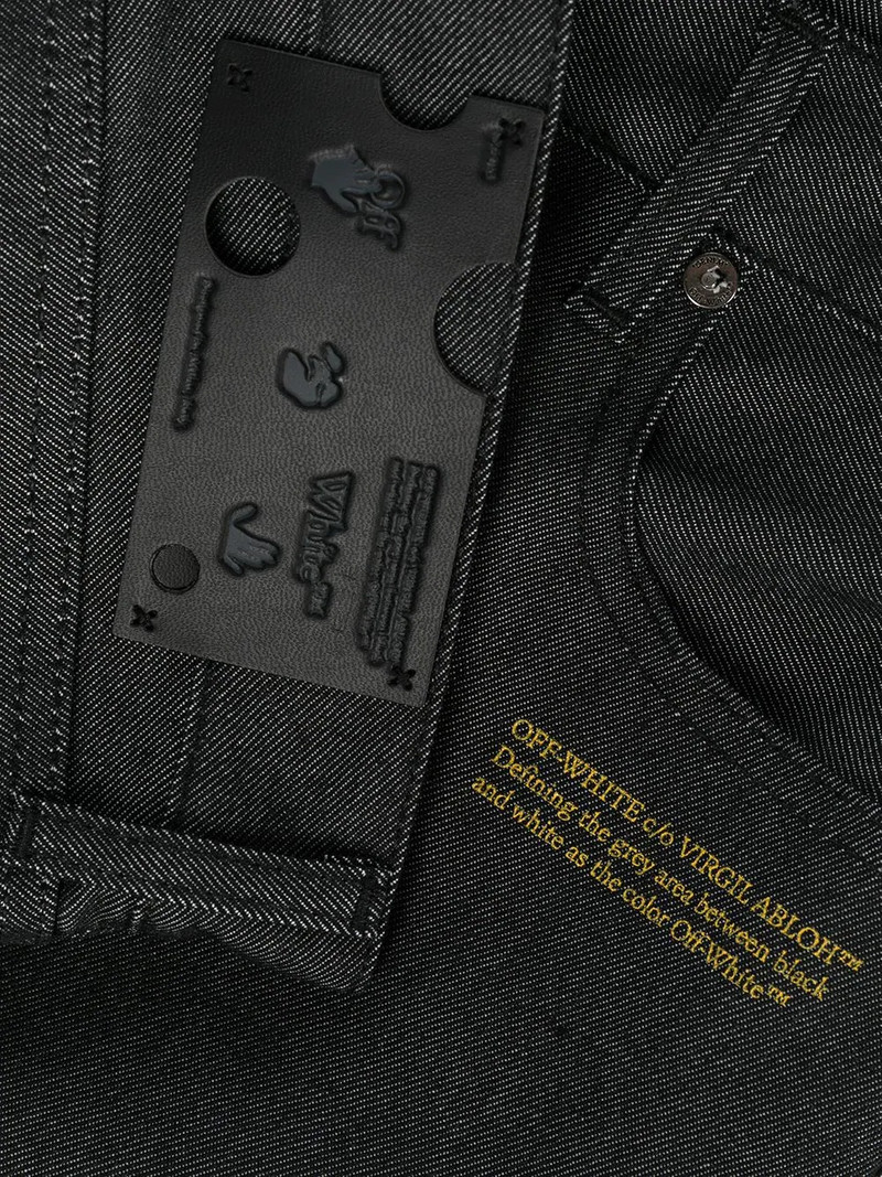 slogan-print denim jeans 7