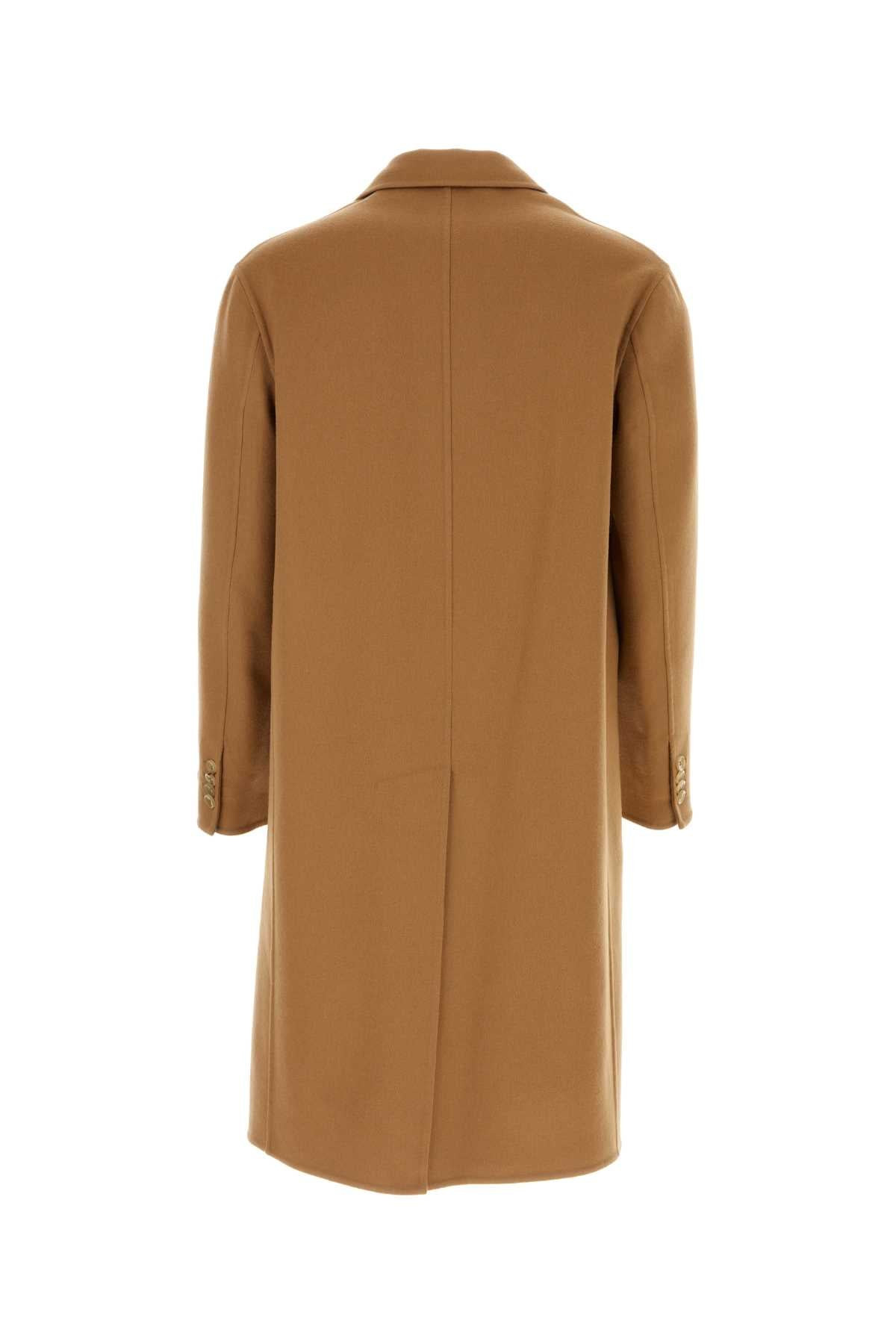 Gucci Men Camel Wool Blend Coat - 2