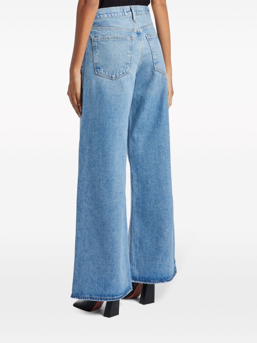 mid-rise wide-leg jeans - 4