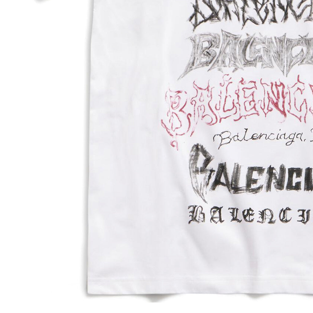 Balenciaga Diy Metal T-shirt 'White Black Red' 641675TPVO29065 - 6