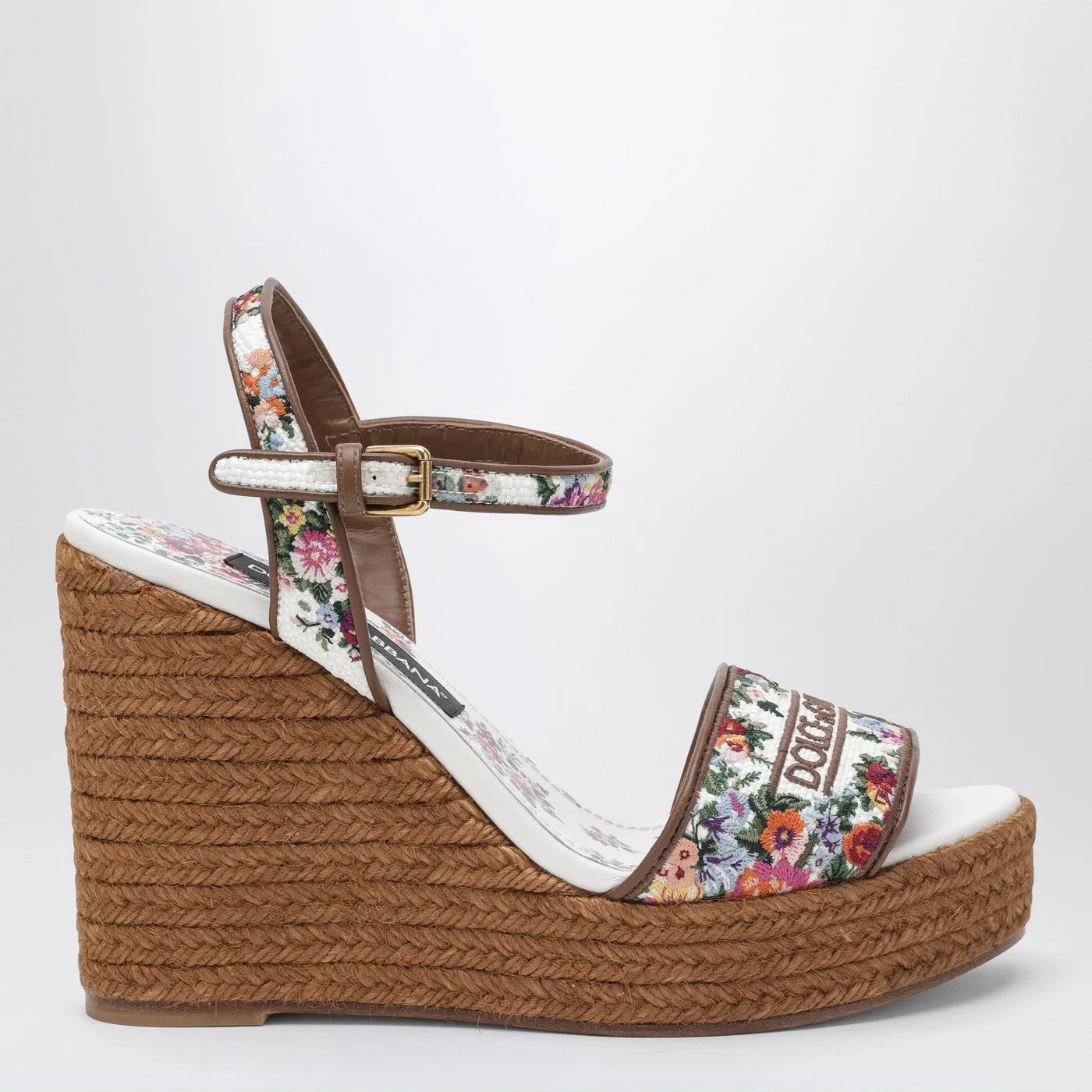 Dolce&Gabbana Wedge Sandals With Logo Embroidery Women - 1