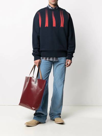 Marni faded-logo crew-neck sweatshirt outlook