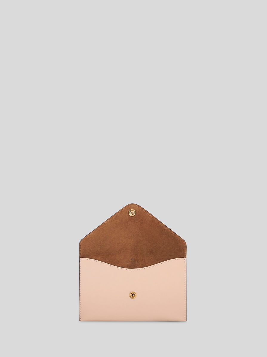 LEATHER CLUTCH BAG WITH PEGASO - 3