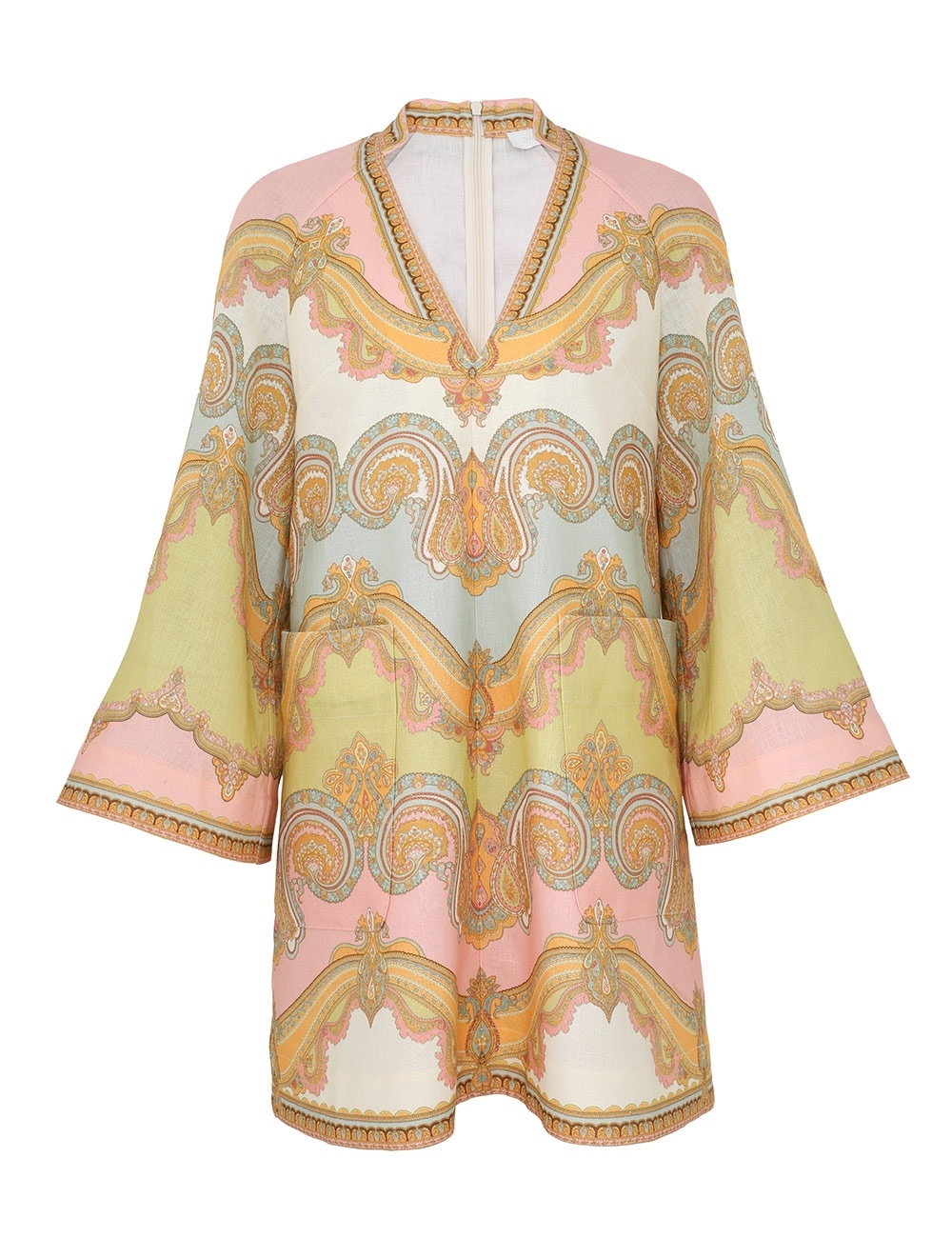 【Zimmermann】Maxine printed linen mini dress Zimmermann Maxine Printed Linen Mini Dress in Blue | Lyst