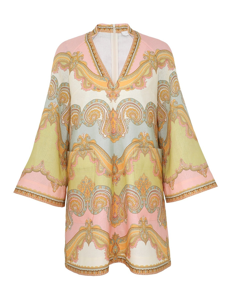 Zimmermann MAXINE TUNIC MINI DRESS - 1732DRS254GLP | REVERSIBLE