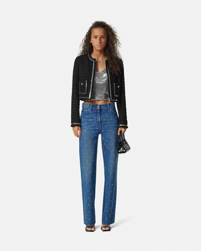 VERSACE Heritage Tweed Cardigan Jacket outlook
