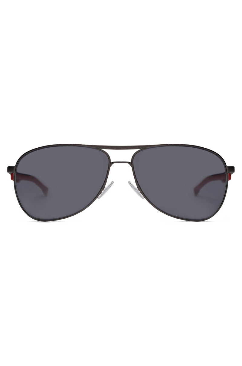 SPORTY METAL SUNGLASSES WITH MIXED-MATERIAL TEMPLES 3