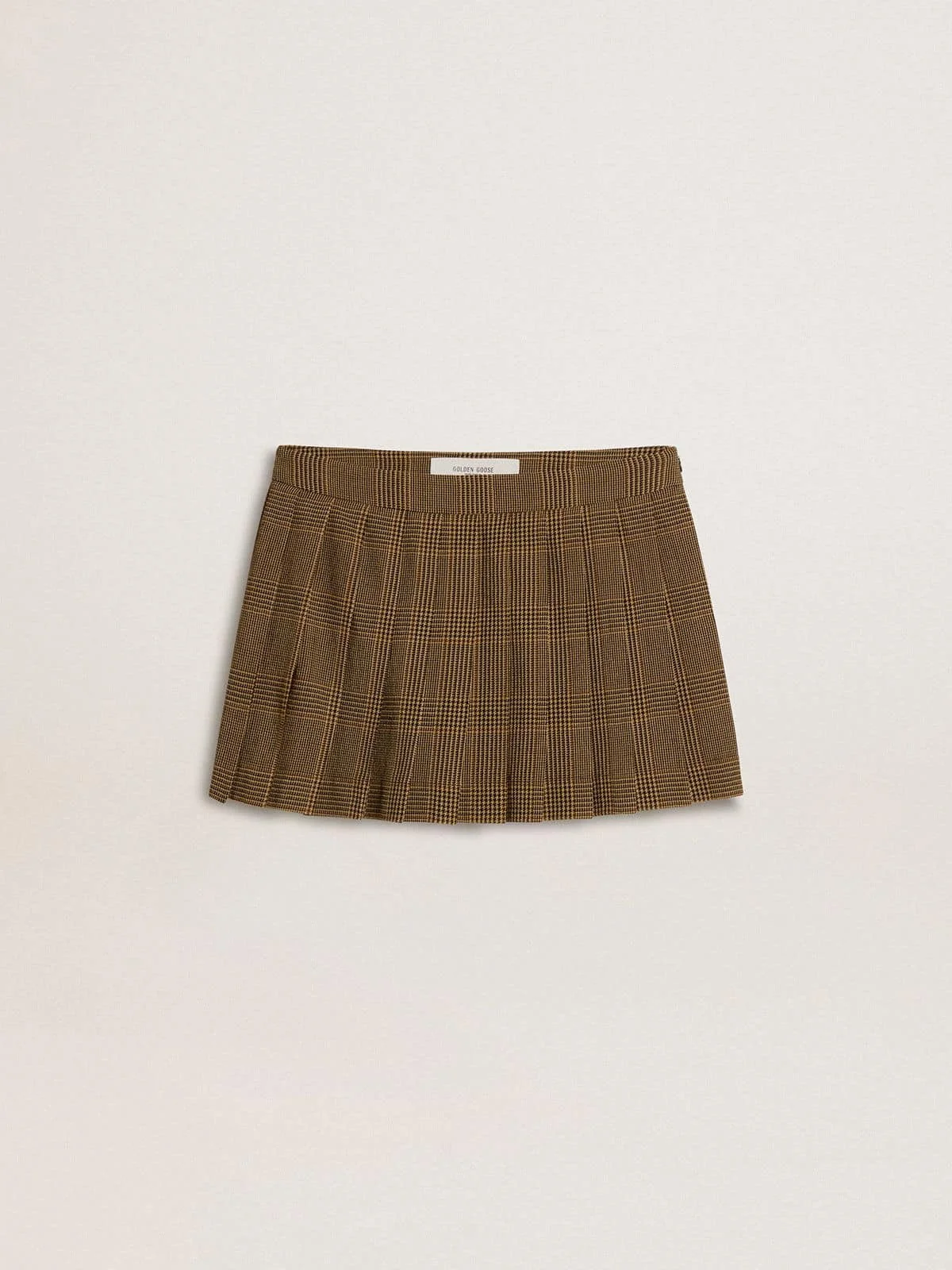 Wool pleated mini skirt - 1