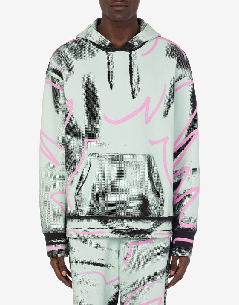 Moschino SHADOWS & SQUIGGLES HOODIE outlook