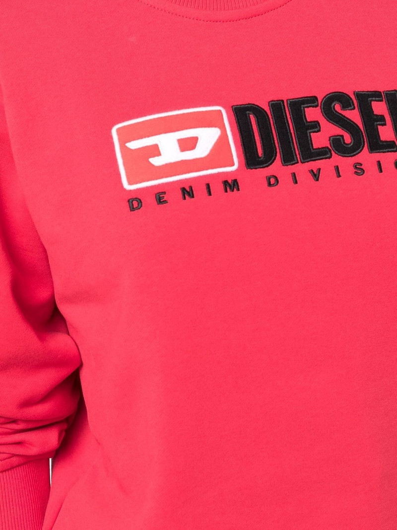 embroidered-logo crew neck sweatshirt 5
