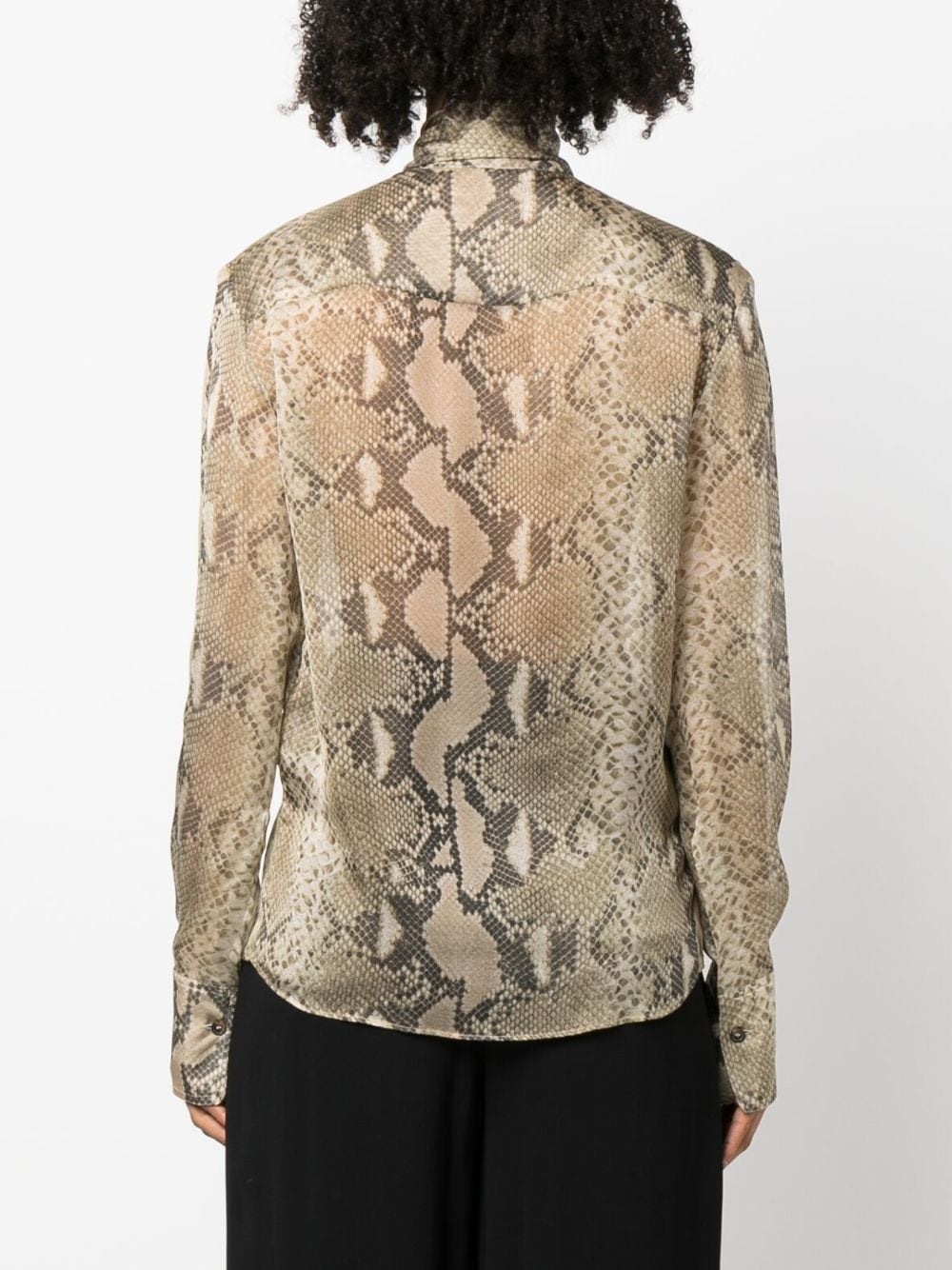 python-print silk shirt - 4