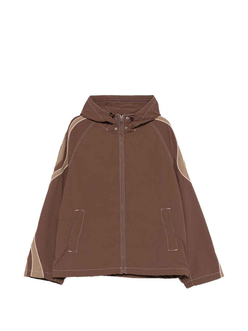hooded panelled jacket 1