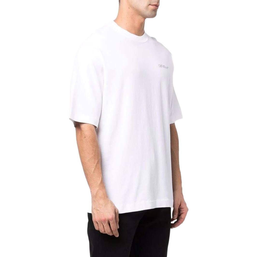 Off-White SS22 Printing Round Neck Pullover Short Sleeve Ordinary Version White OMAA119S22JER0040110 - 3