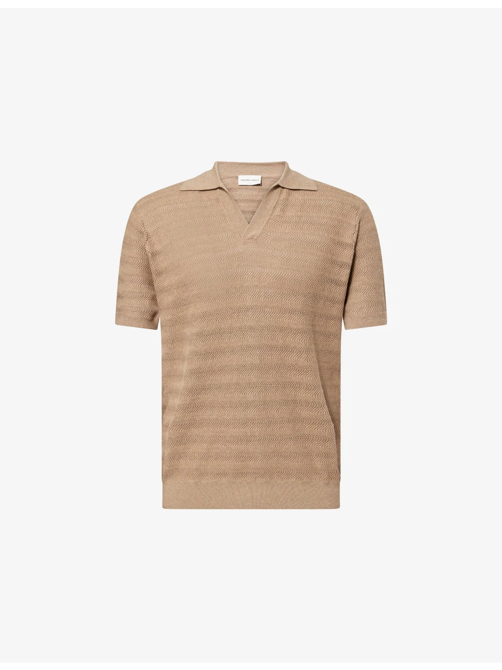 Rino Wave Short-Sleeve Cotton Knit Polo Shirt - 1