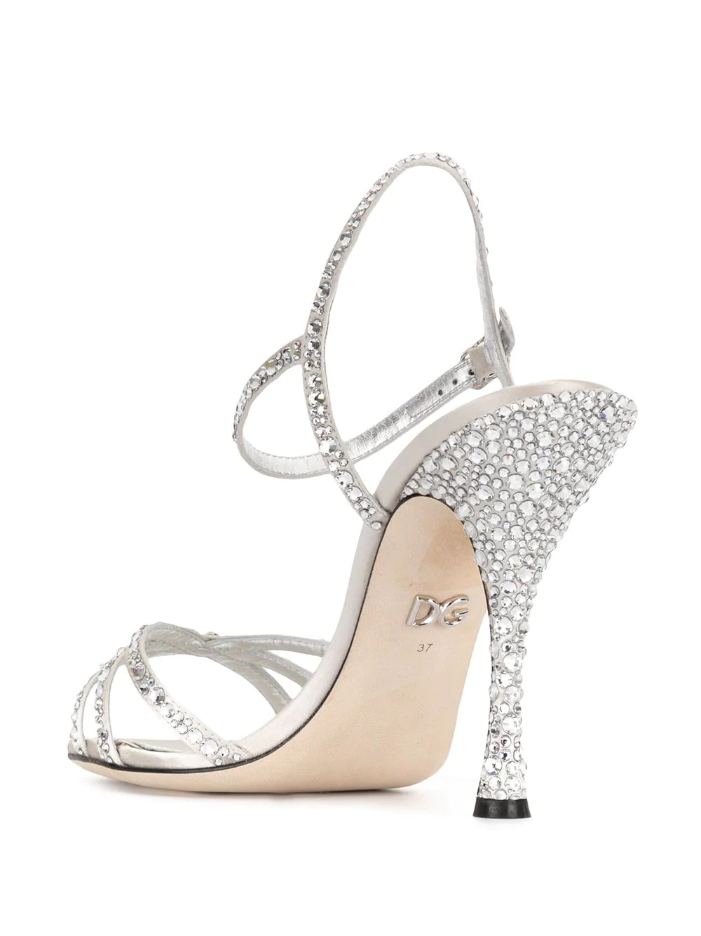 rhinestone-embellished multi-strap sandals - 3