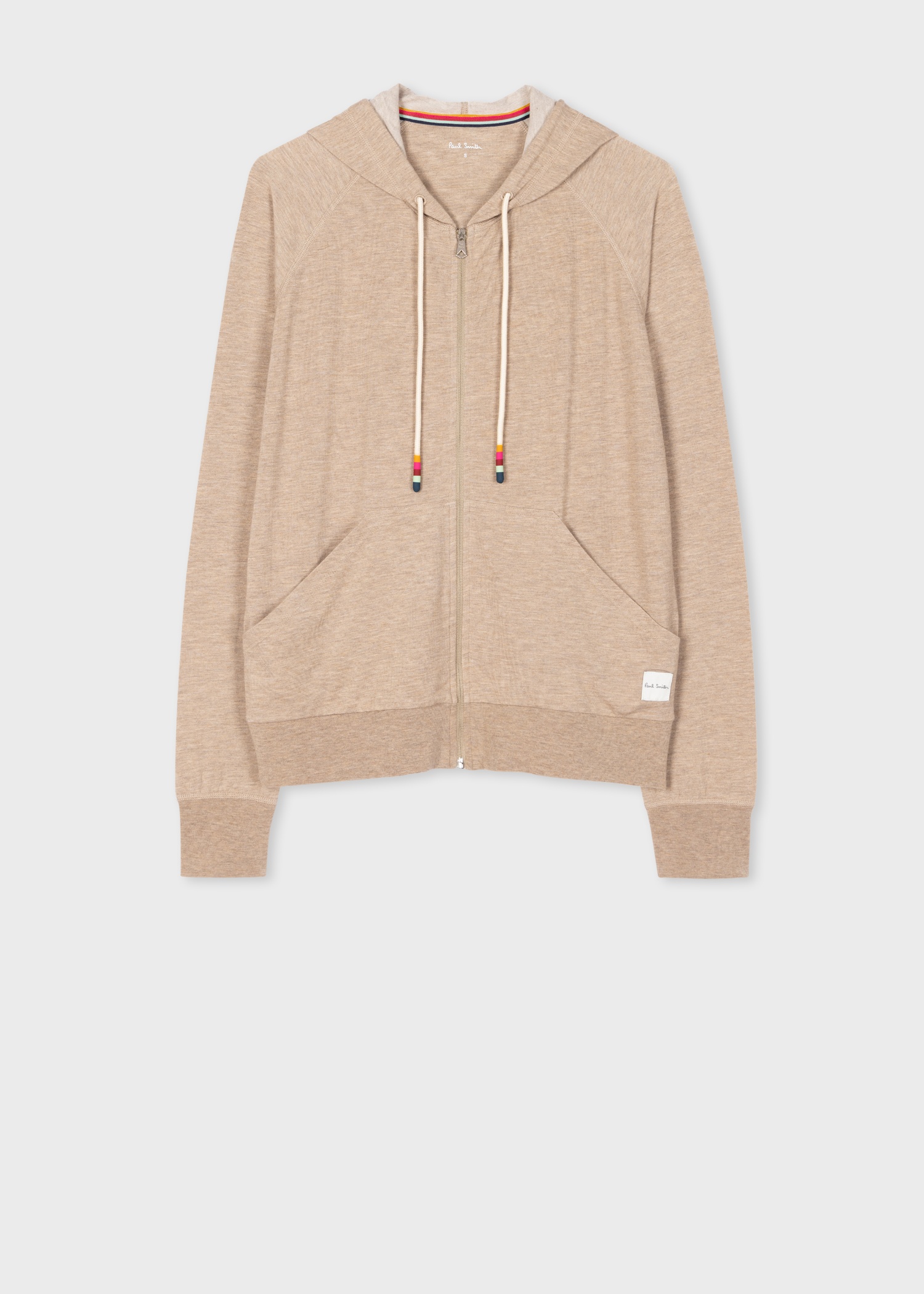 Women's Light Brown Zip Up Lounge Hoodie - 1
