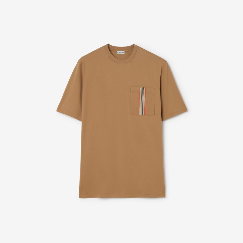 Icon Stripe Trim Cotton T-shirt 1