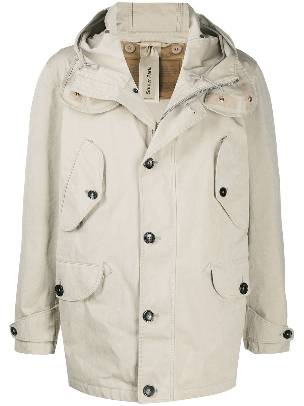 hooded duffle coat - 1