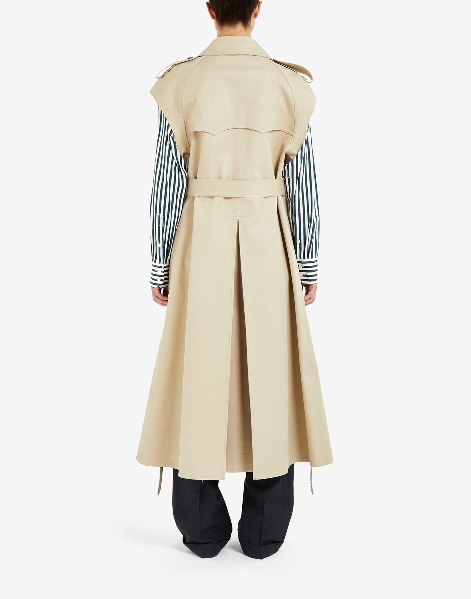 'Memory of' sleeveless trench coat - 4