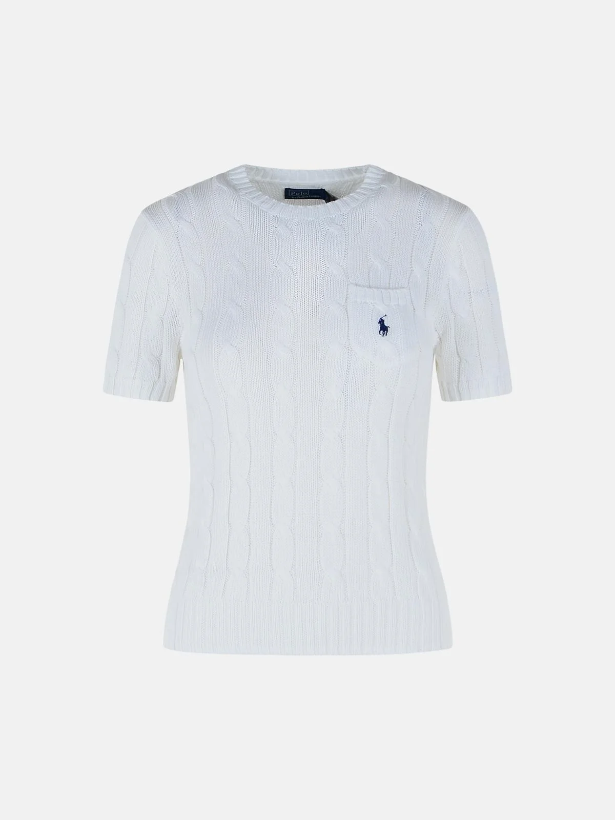 WHITE COTTON SWEATER - 1